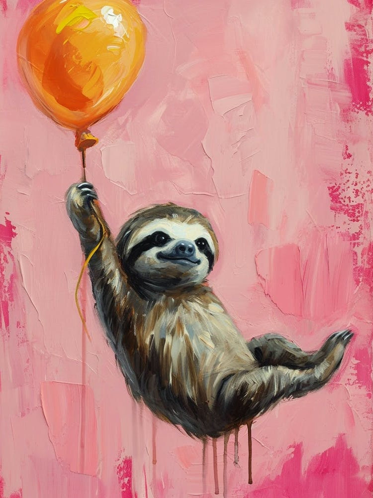 Cute Sloth 2 With Balloon