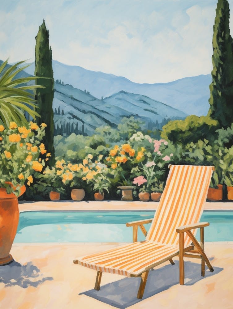 Sun Lounger By The Pool In Lucca Italy 3