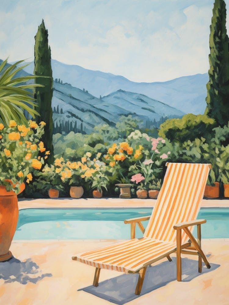 Sun Lounger By The Pool In Lucca Italy 3