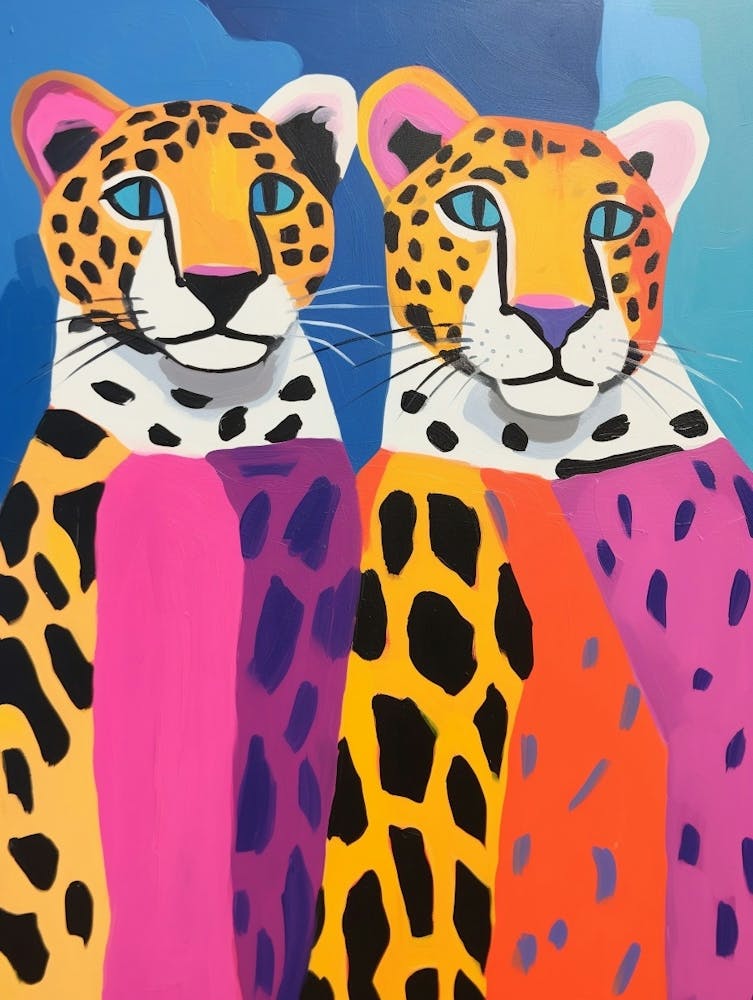 Colourful Kids Animal Art Leopard 4