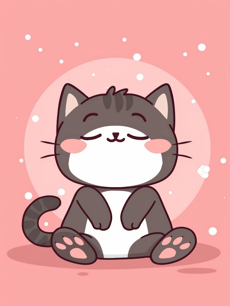 Meditierende Katze 1