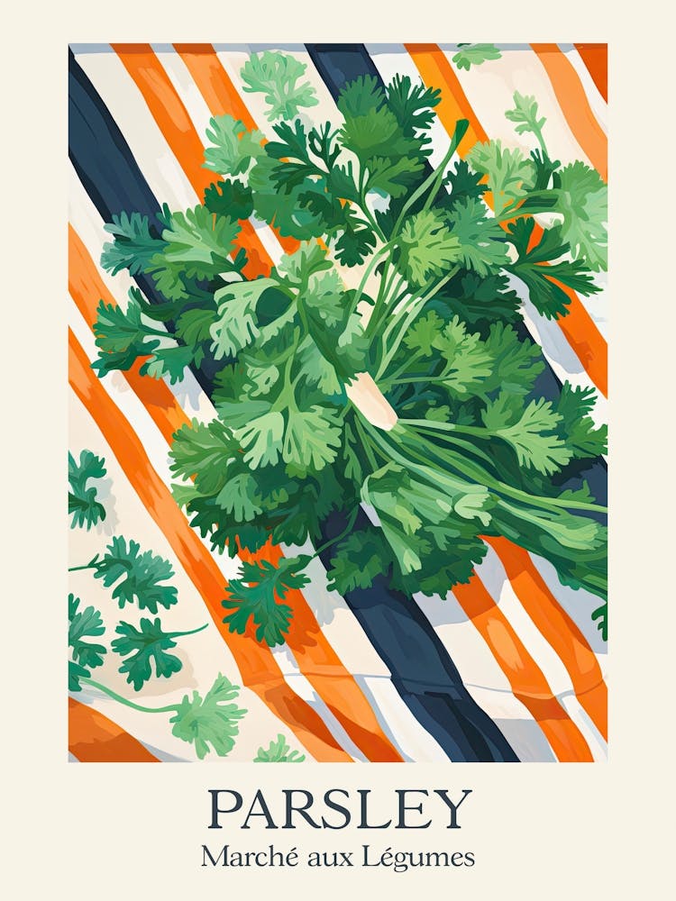 Marche Aux Legumes Parsley Summer Illustration 6