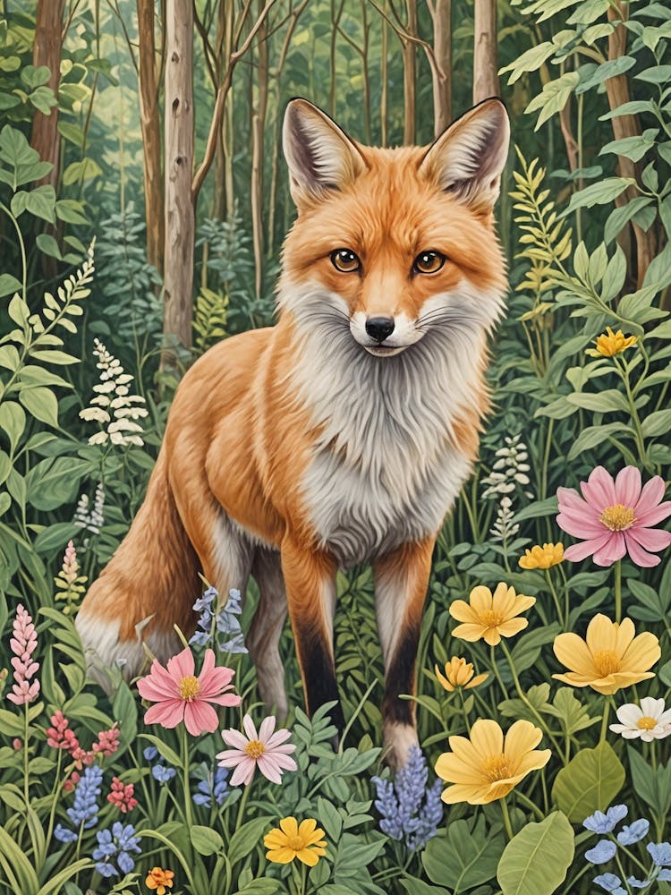 Clever Fox In The Woods