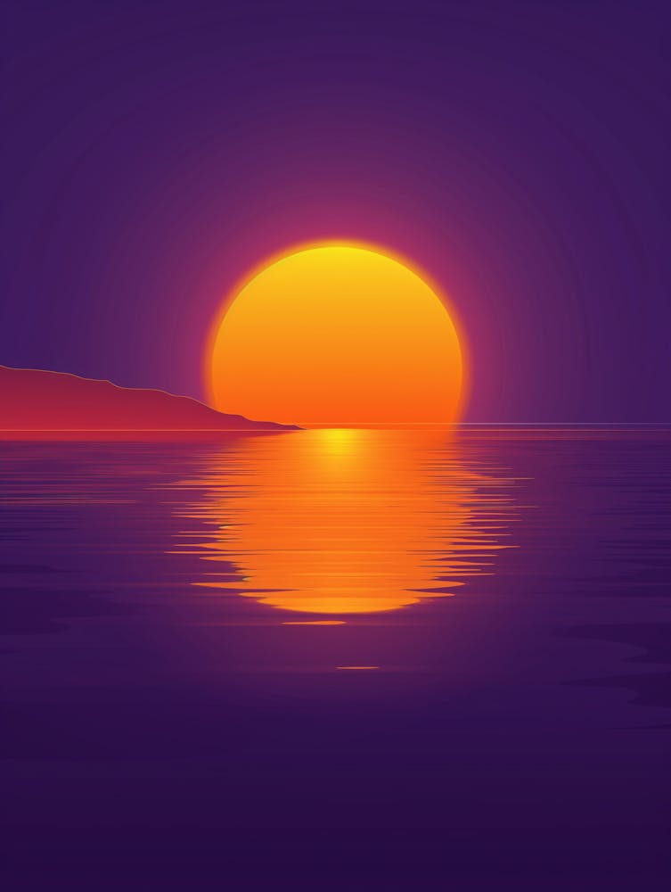 Sunset Over The Ocean 1