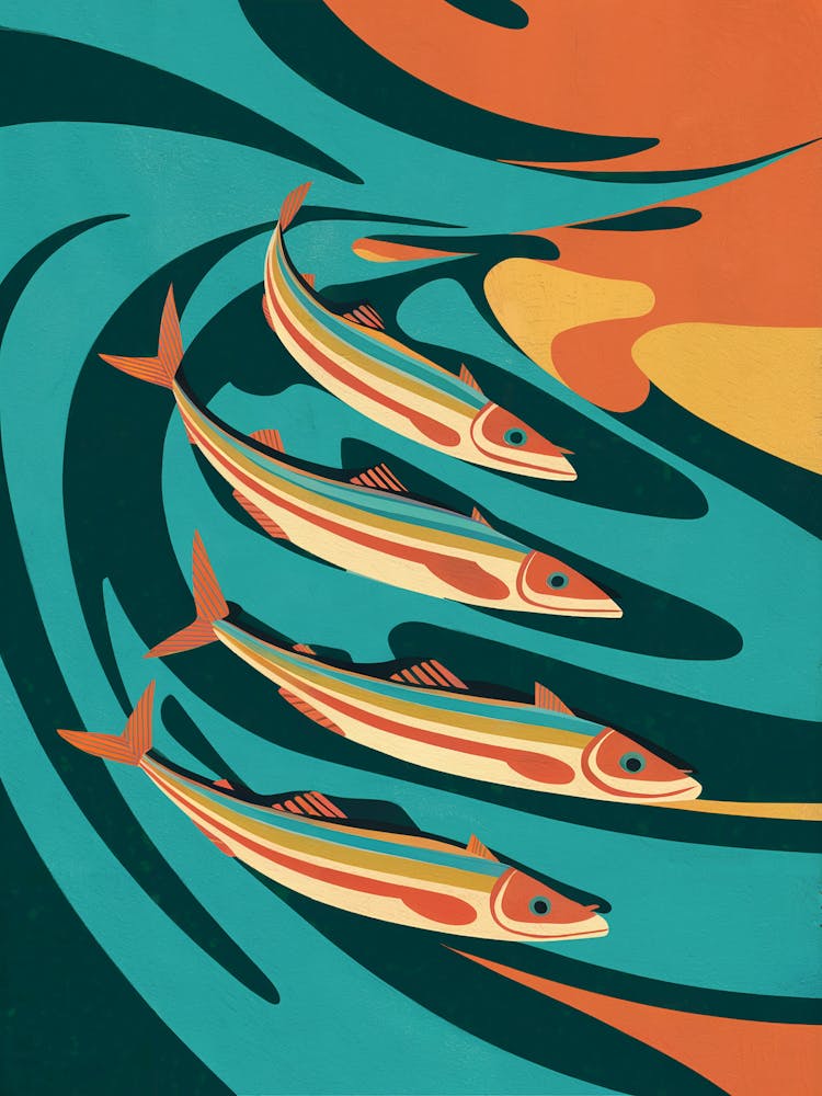 Four Sardines In The Ocean