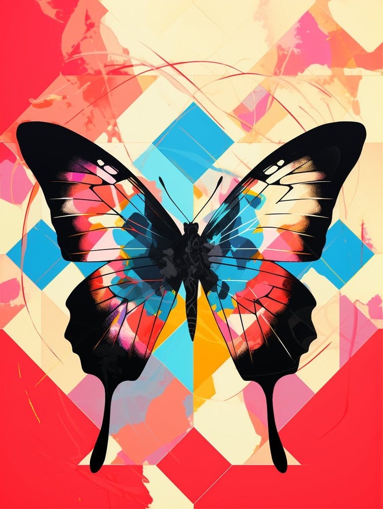 Butterfly Abstract Pop Art 4