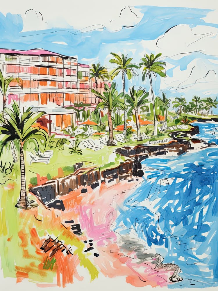 The Ritz Carlton, Kapalua Maui, Hawaï Illustration de livre de contes de villégiature 1