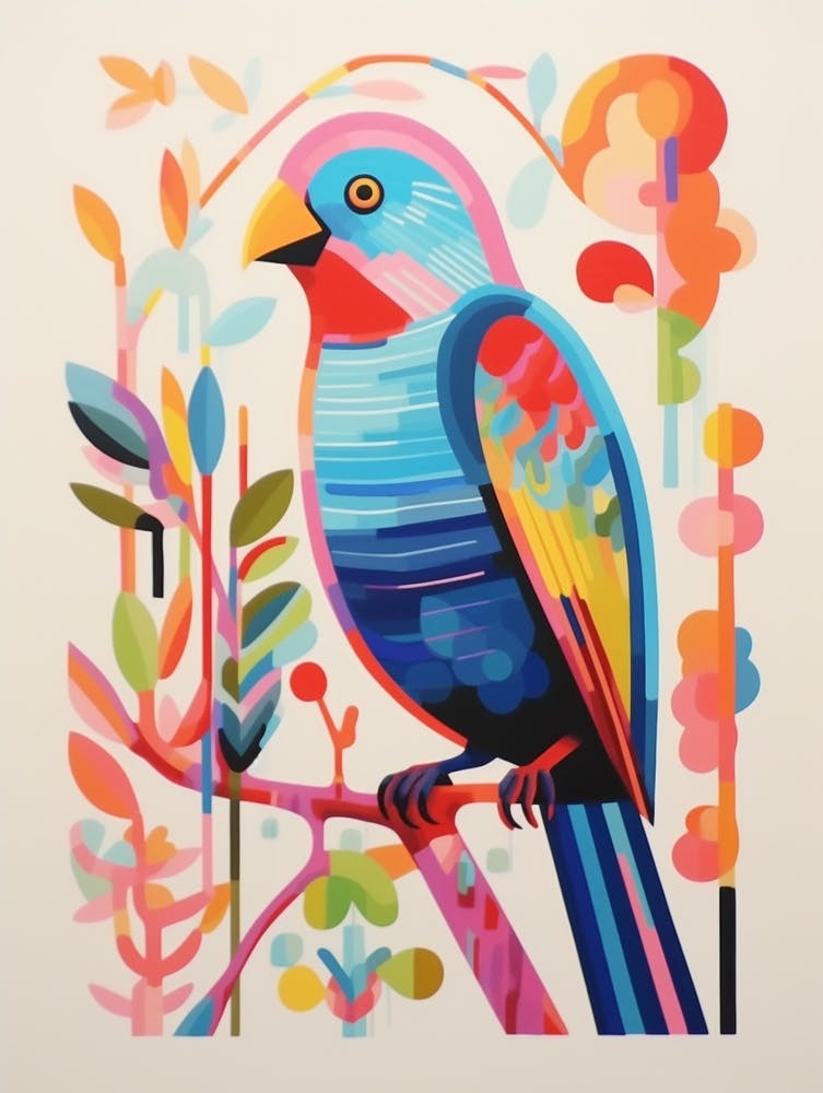 Colourful Scandi Bird Budgerigar 2