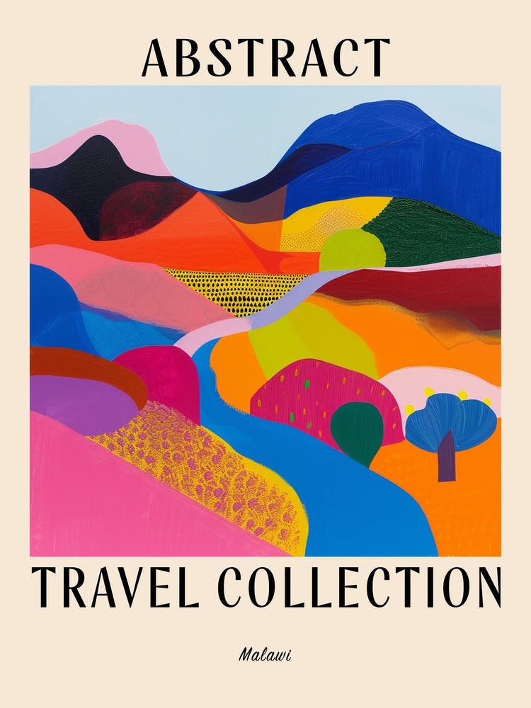 Abstract Travel Collection Poster Malawi 4
