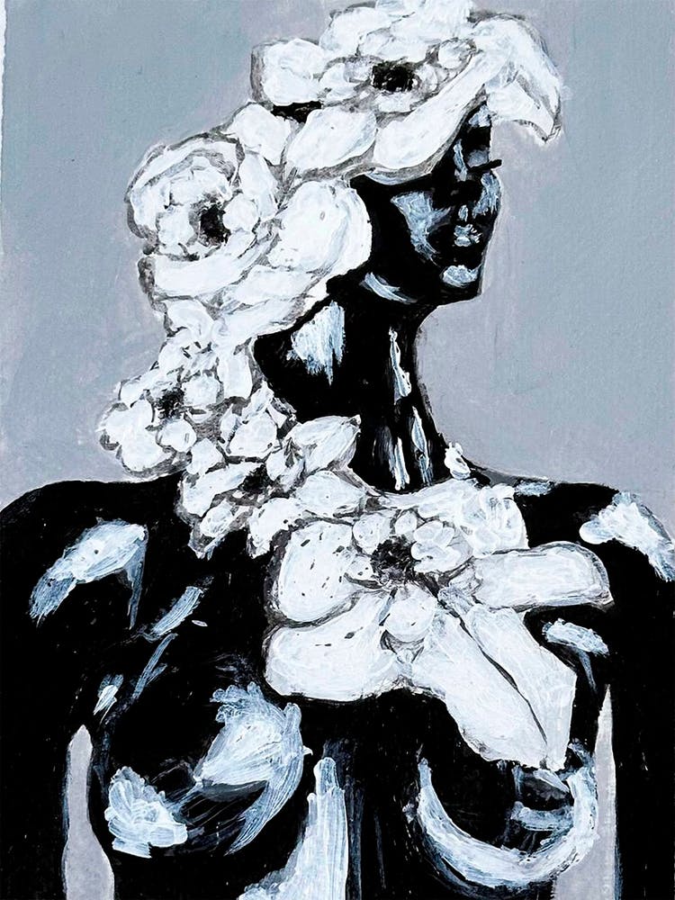 Flowers On A Mannequin