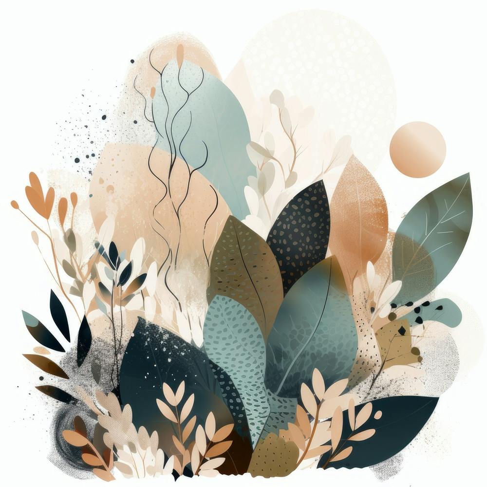 Botanical Abstract Painting
