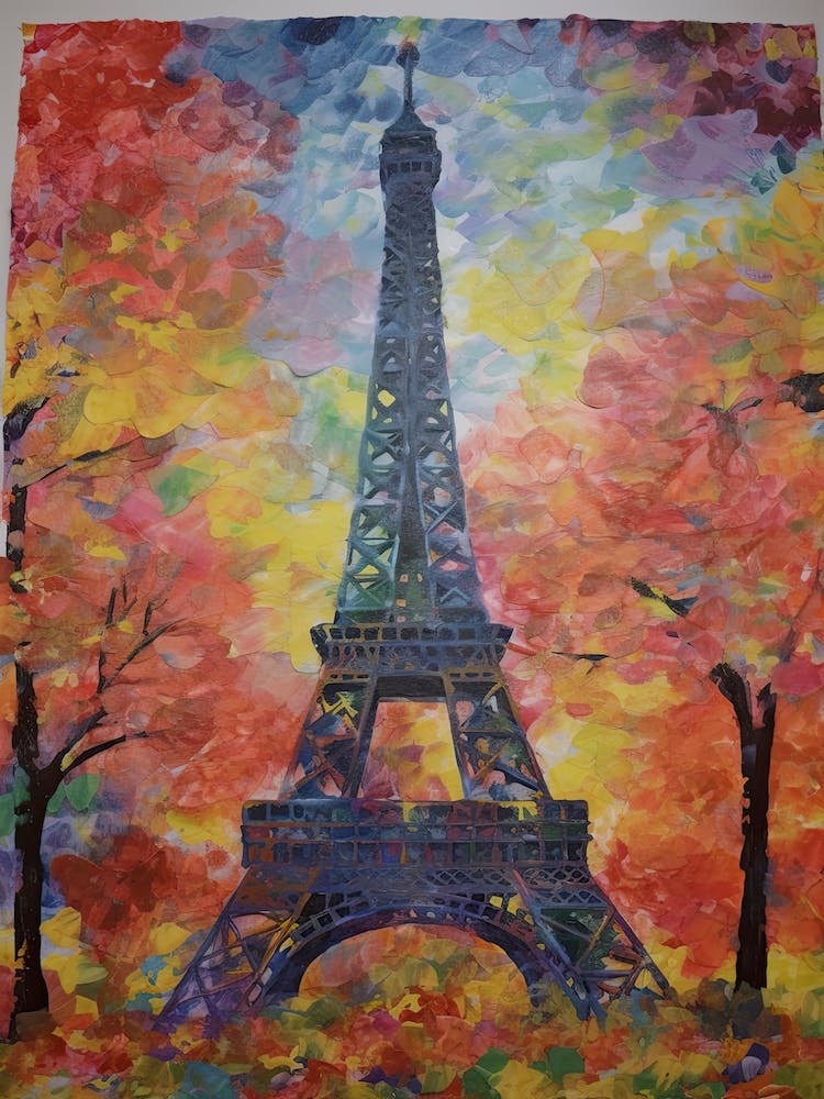 Tour Eiffel Paris France - Style Monet 11