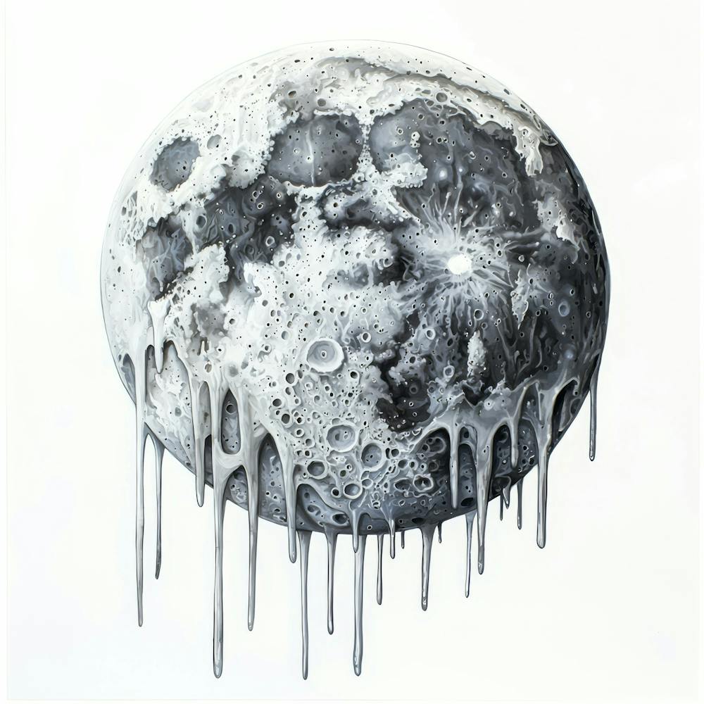Cosmic Art A Detailed Moon