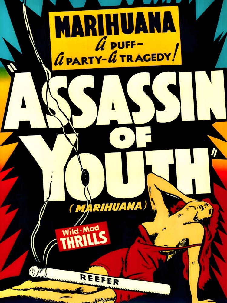 Marijuana Assassin Of Youth, Vintage Propaganda Poster
