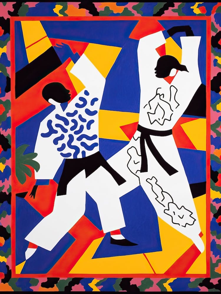 Taekwondo In The Style Of Matisse 2