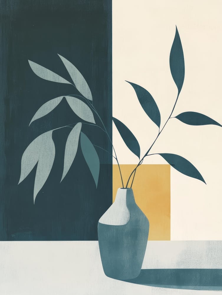 Vase Of Leaves