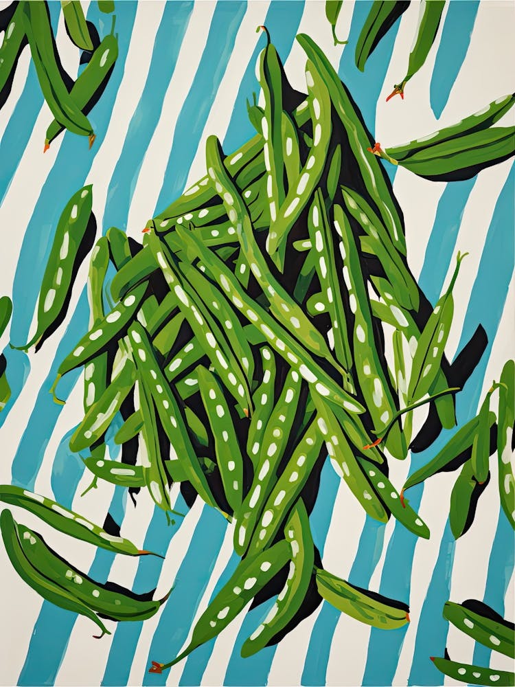 Green Beans Summer Illustration 4