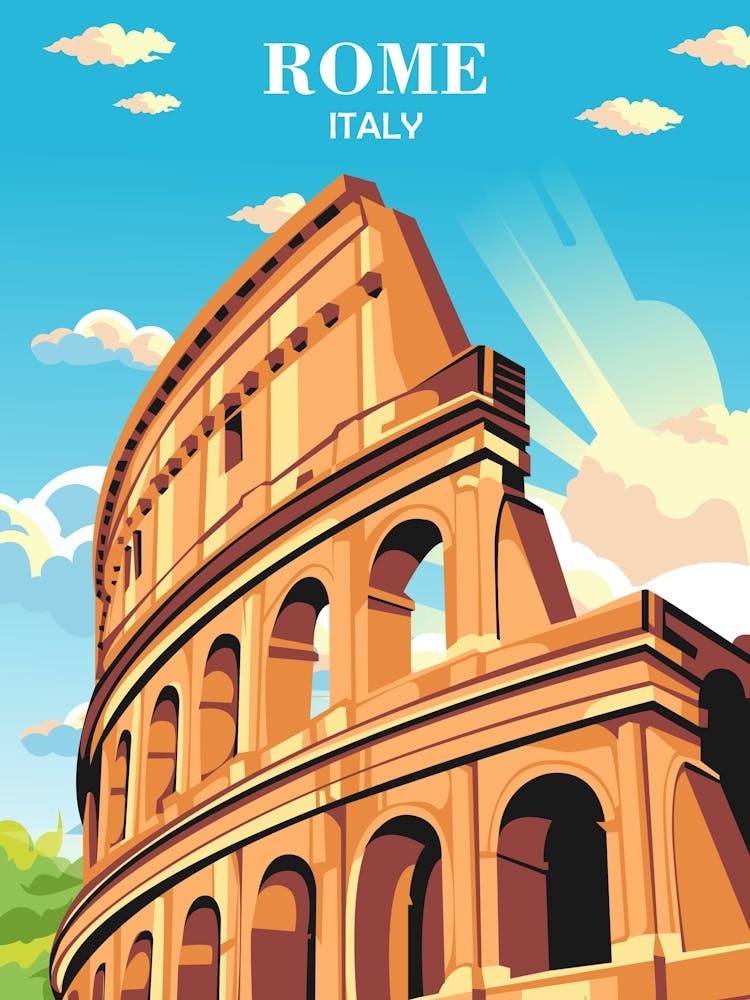 Travel Poster Rome Italy