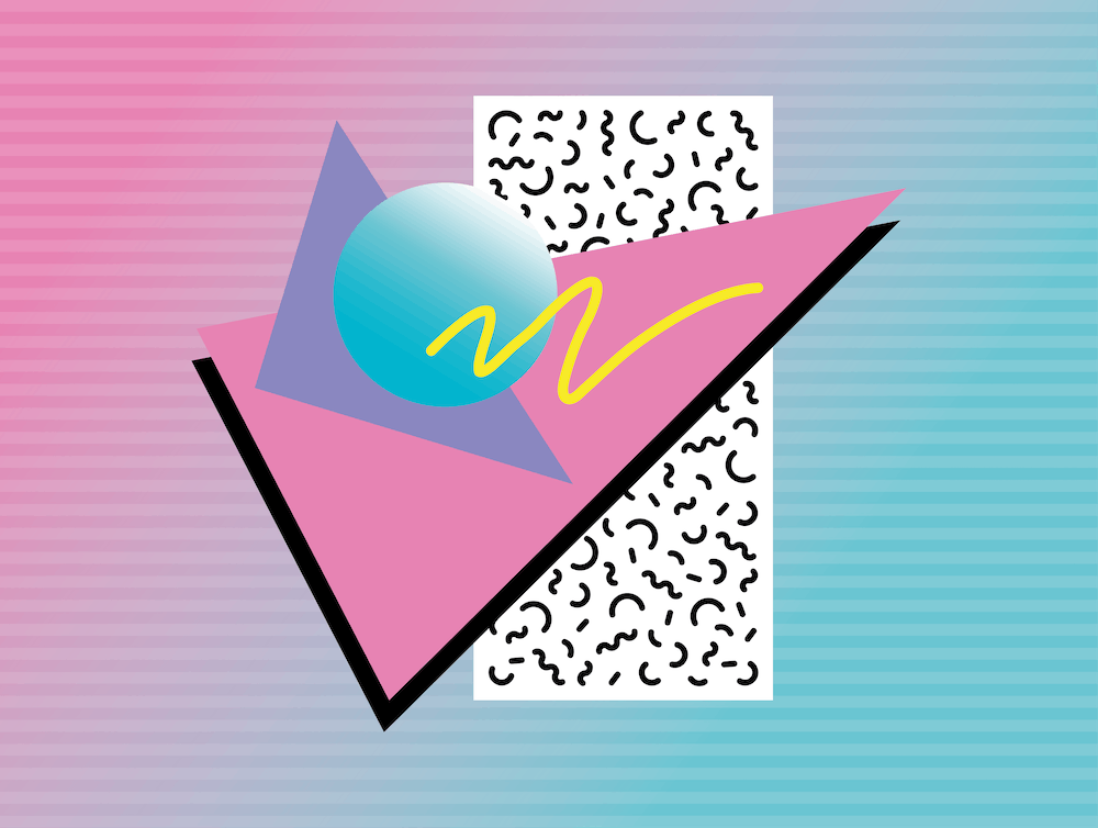 Memphis Pattern Retro Vaporwave 80s Pink Vintage 90s Synthwave Artwork