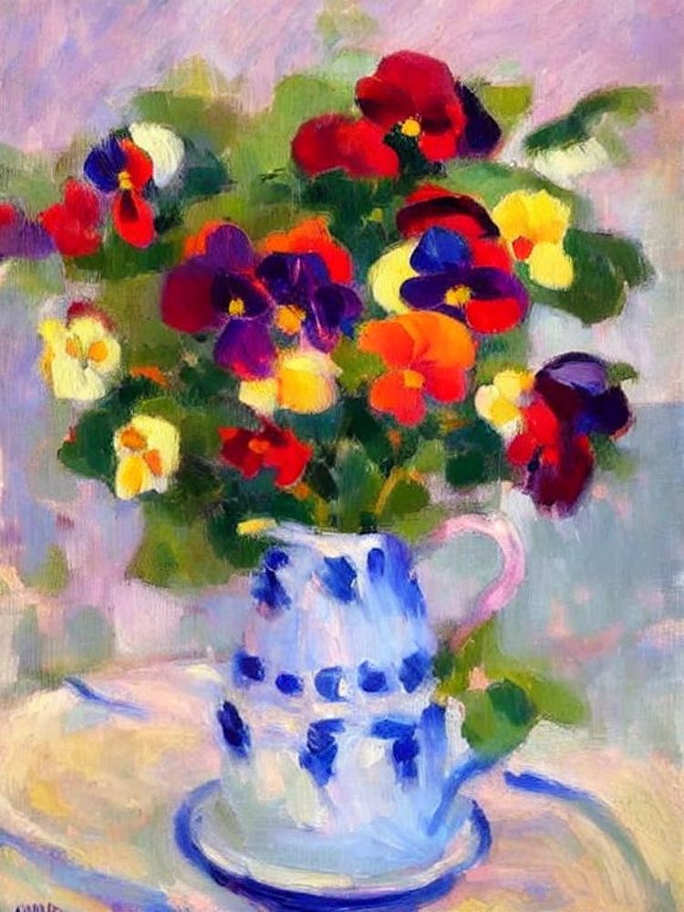 Pansy  Matisse Style Flower