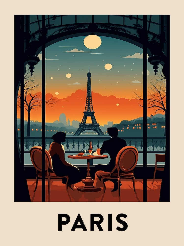 Vintage Travel Poster Paris 2