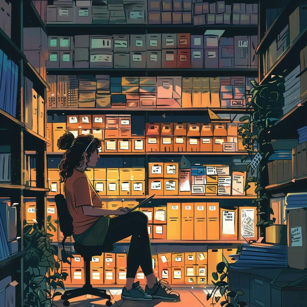 Girl In A Library