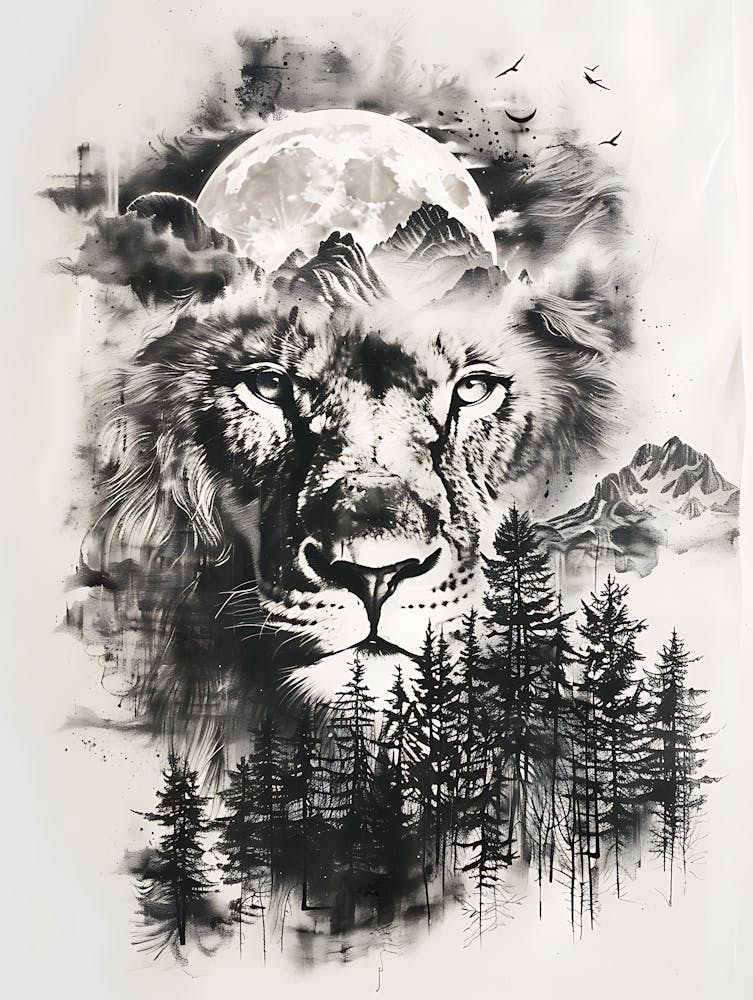 Lion In The Forest 14