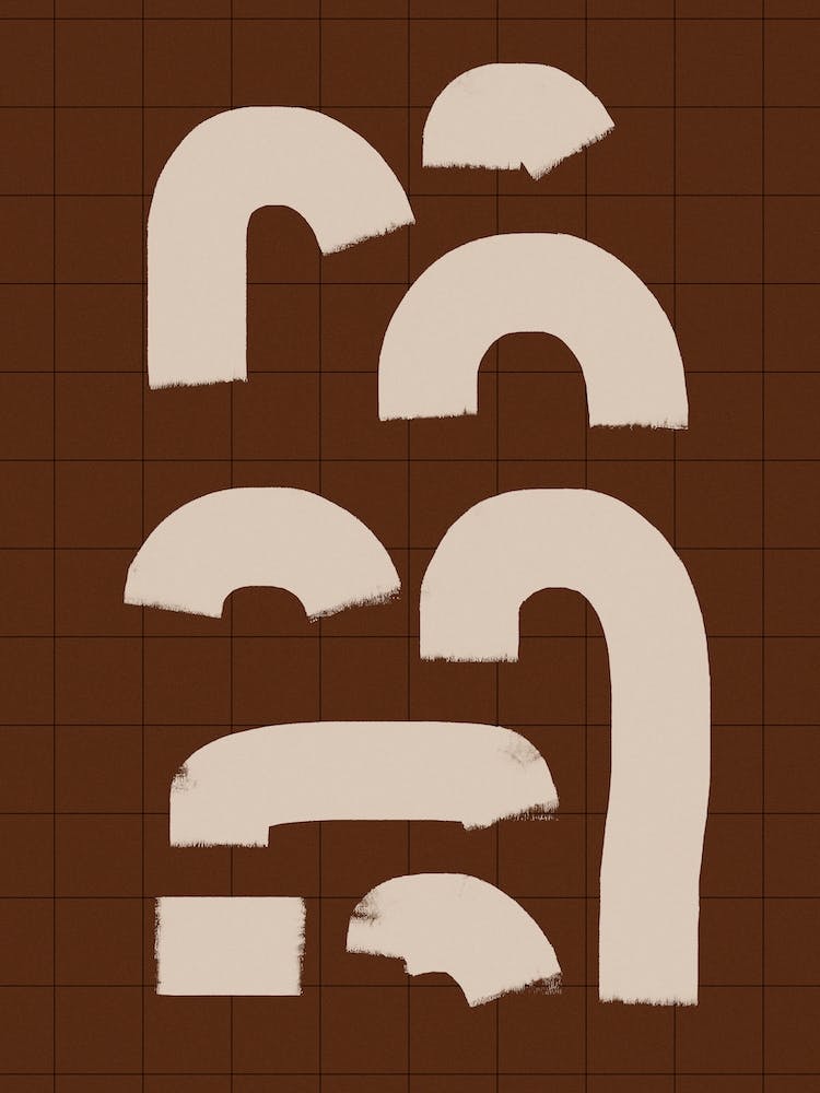 Abstract Figures On Brown 2