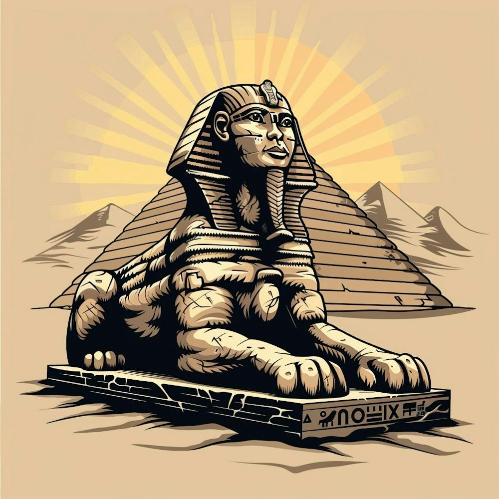 Le Sphinx de Gizeh Illustration de Conception Vectorielle 1719991720 3
