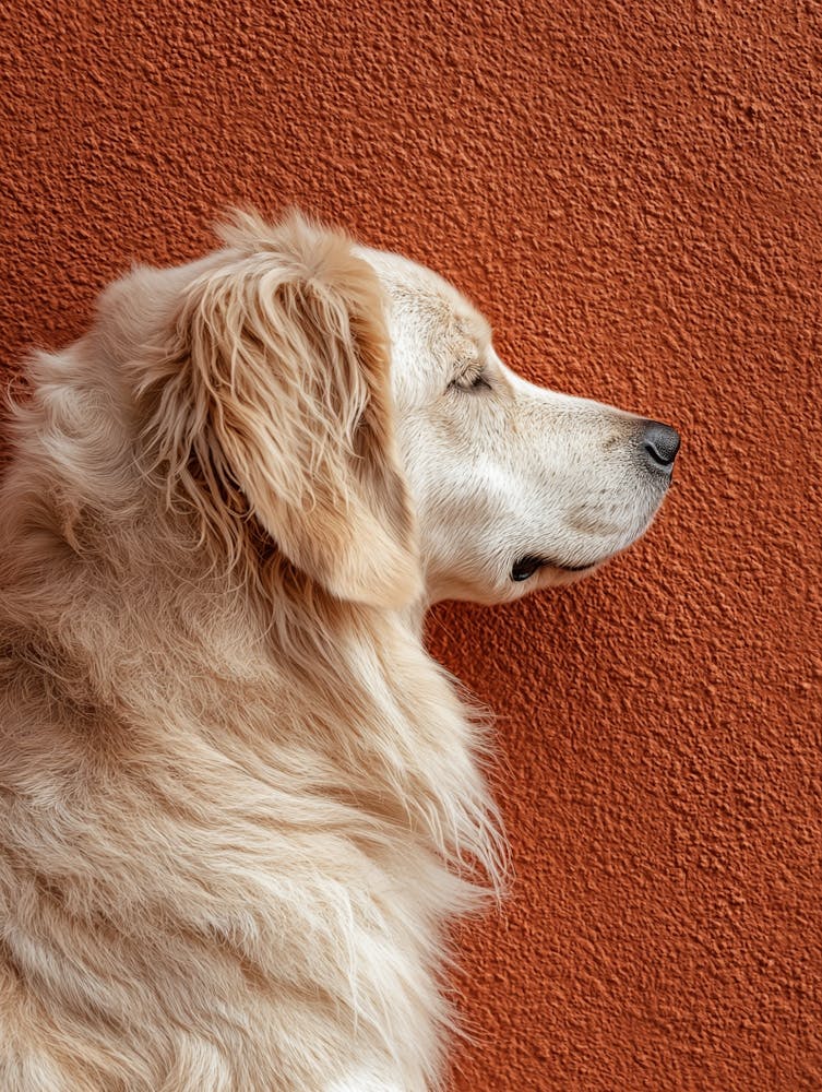 Golden Retriever Dog. Generated AI. 2