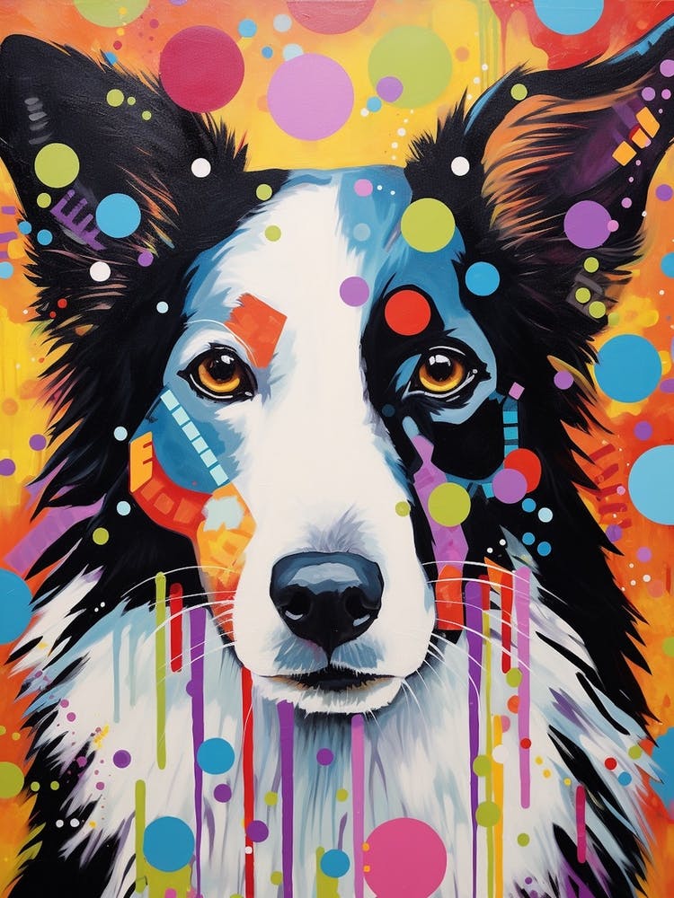 Border Collie Pop Art Inspired 3