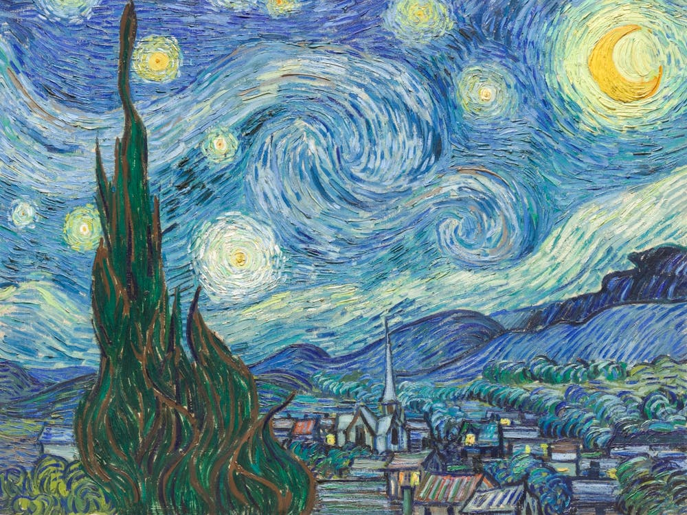 Sternennacht Vincent van Gogh, blaue Malerei