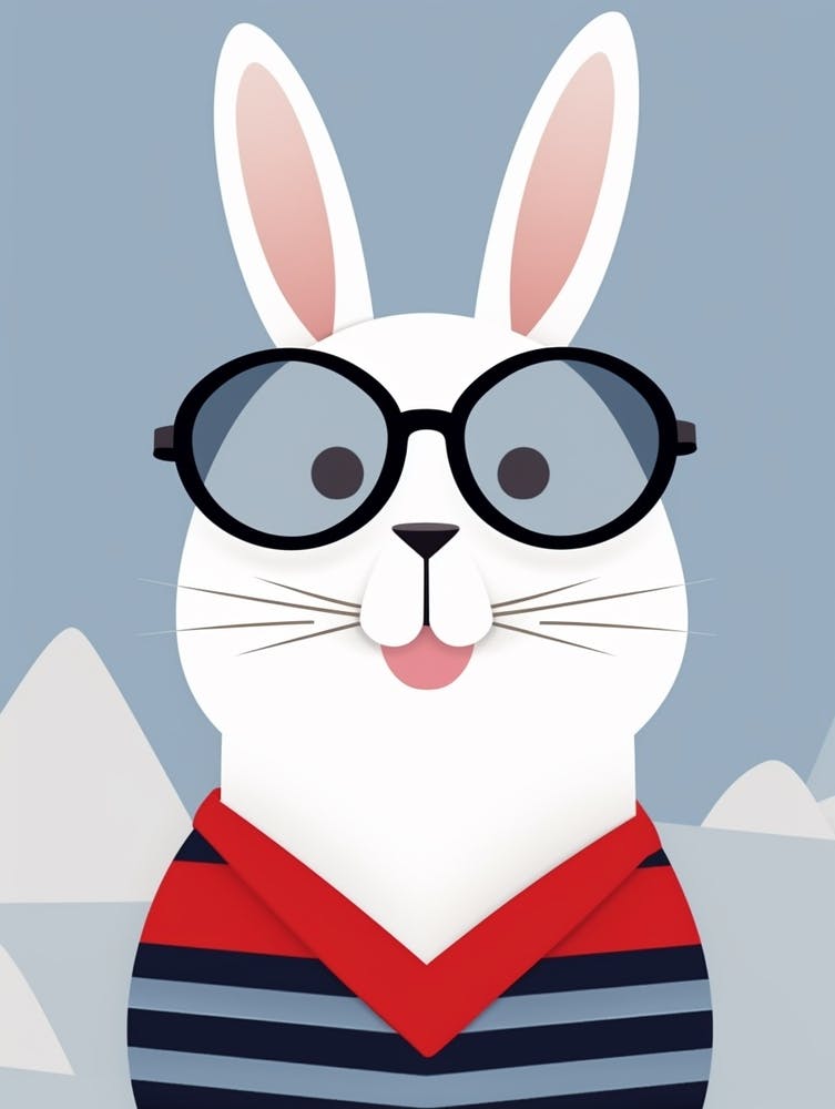 Little Arctic Hare 2 Wearing Sunglasses