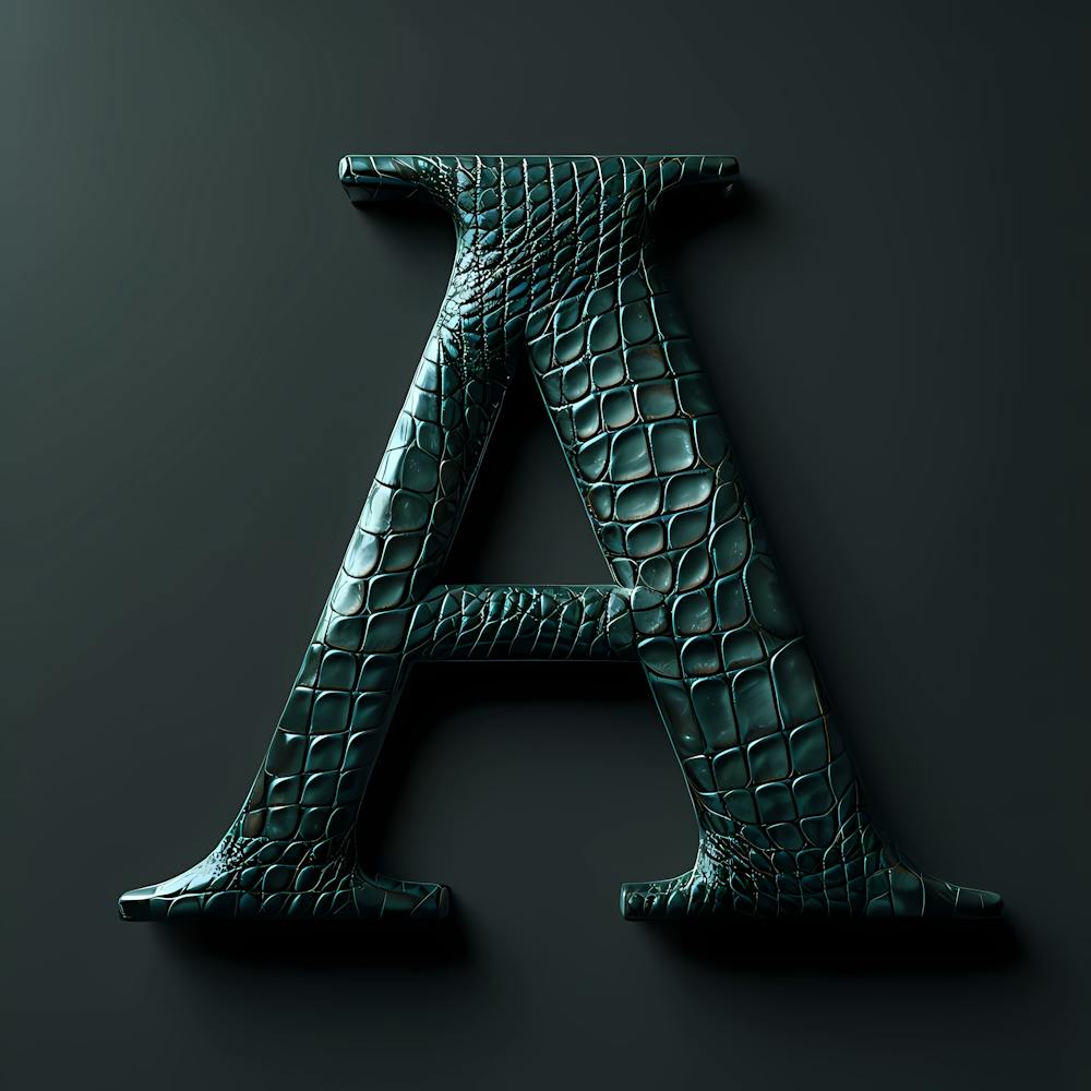 Crocodile Skin Letter A