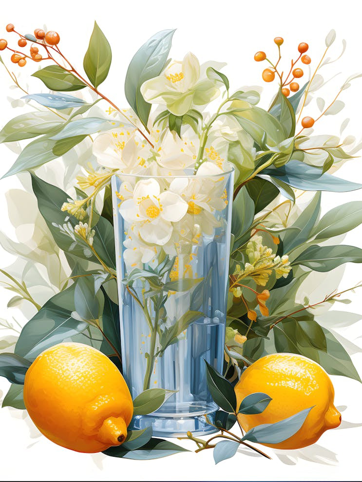 Refreshing Delight Lemon Drink Art