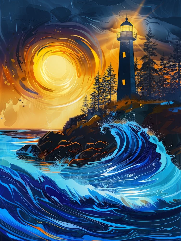 Lighthouse At Sunset 22