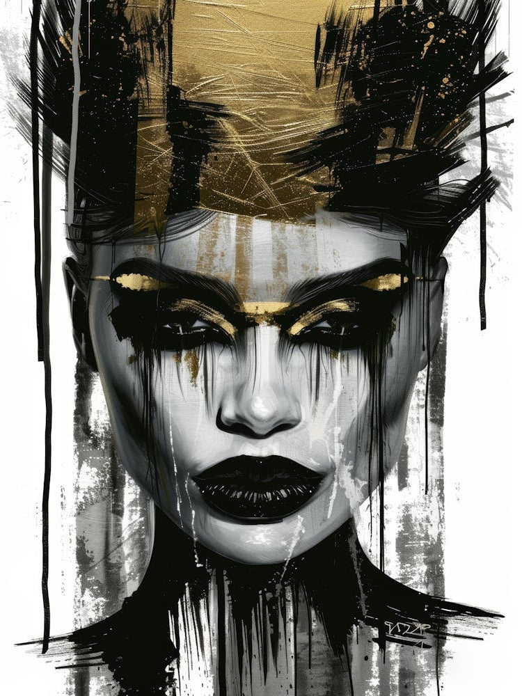 Black And Gold Canvas Print 24