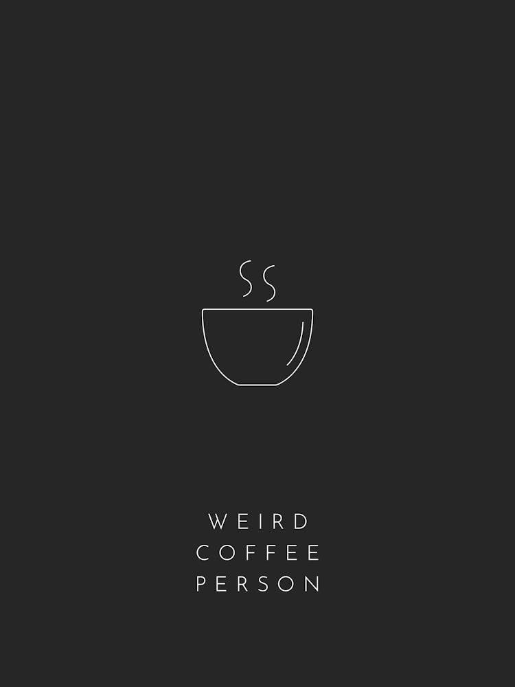 Skurriler Kaffeemensch