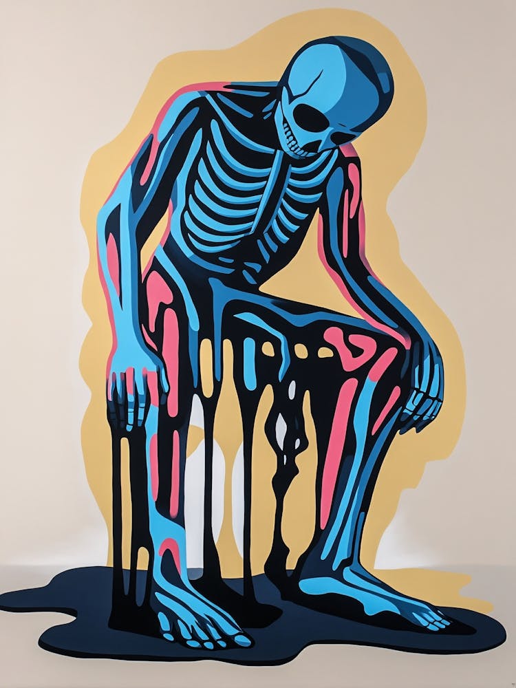 Expressionist Skeleton Melting 8