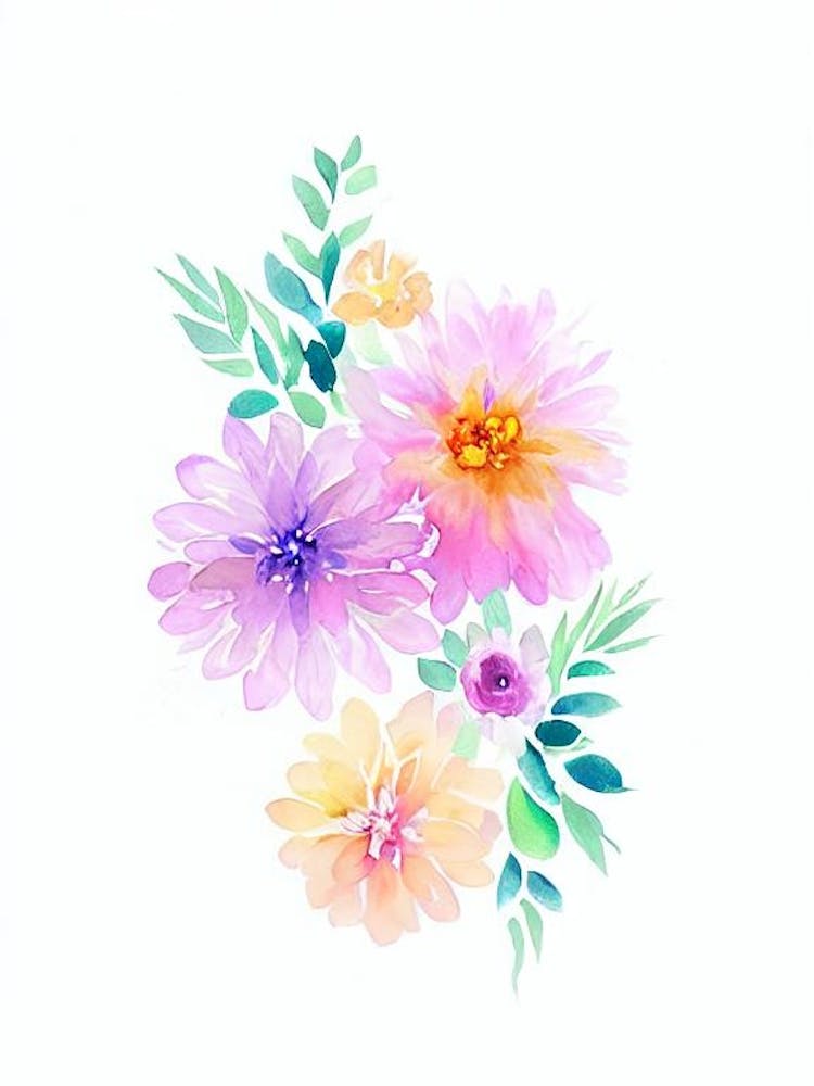 Bourvardia 2 Watercolour Flower