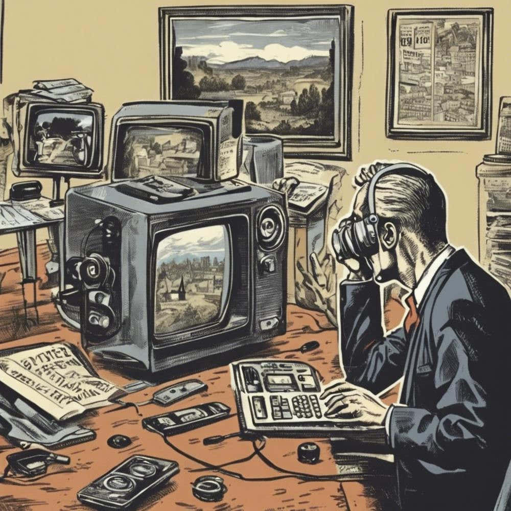 Man In Front Of A Television