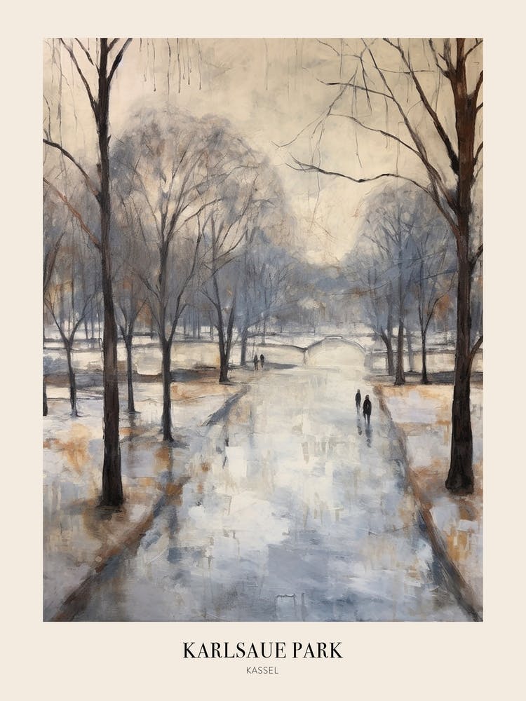 Winter City Park Poster Karlsaue Park Kassel 2