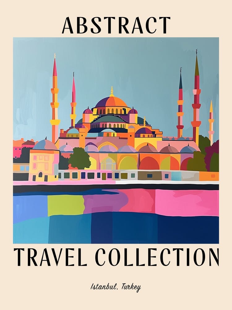 Abstract Travel Collection Poster Istanbul Turkey 3