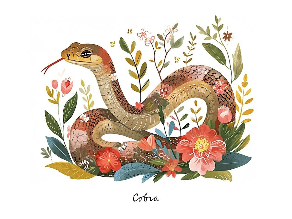 Little Floral Cobra 5 Poster