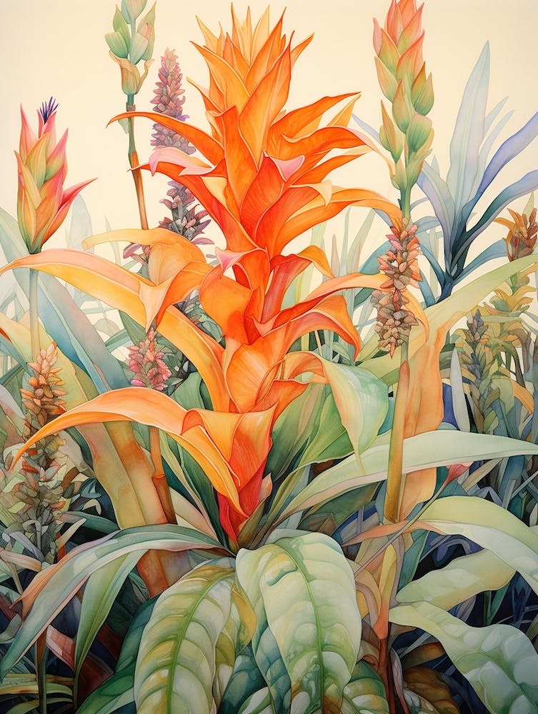 Tropische Pflanzen Malerei Dracaena 1