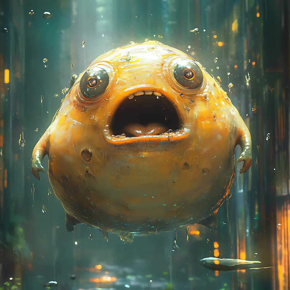 Astonished Alien in Futuristic Scene 7