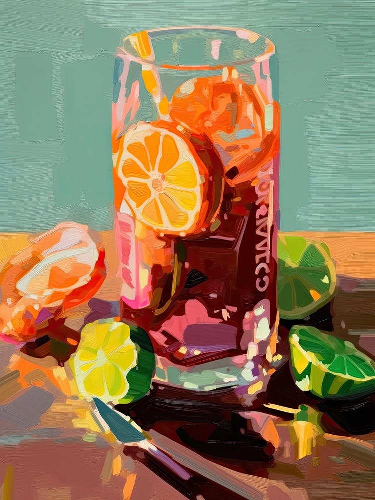 Shrimps Cocktail Oil Painting 2