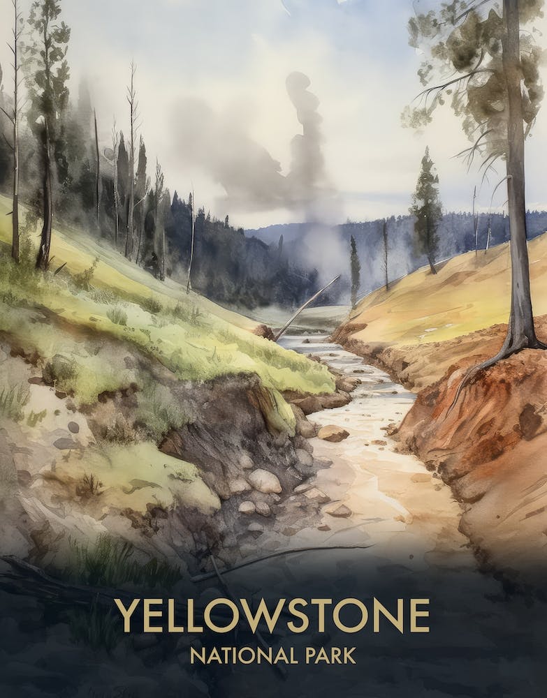 Yellowstone National Park Vintage Travel Poster 6