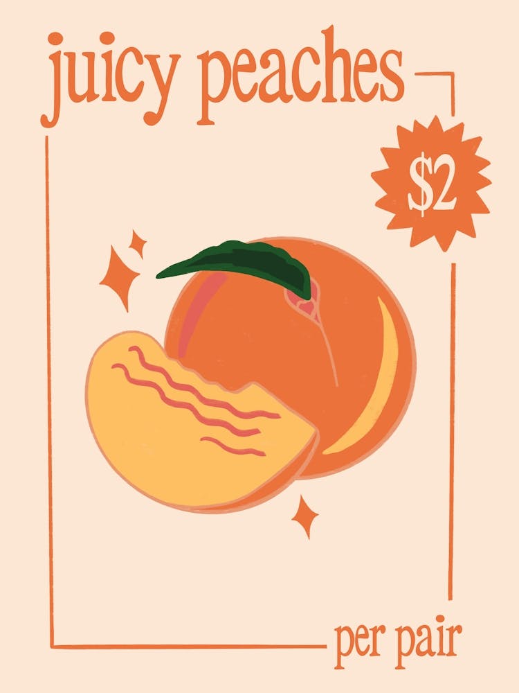 Juicy Peaches Print