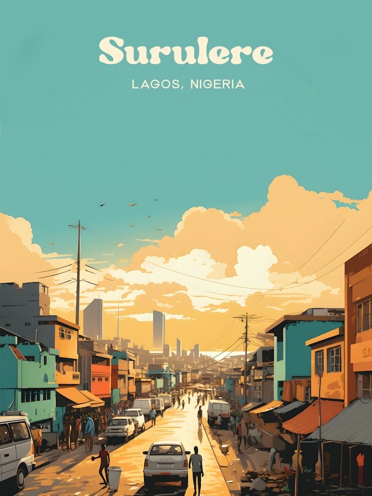 Surulere Lagos Market Travel Art